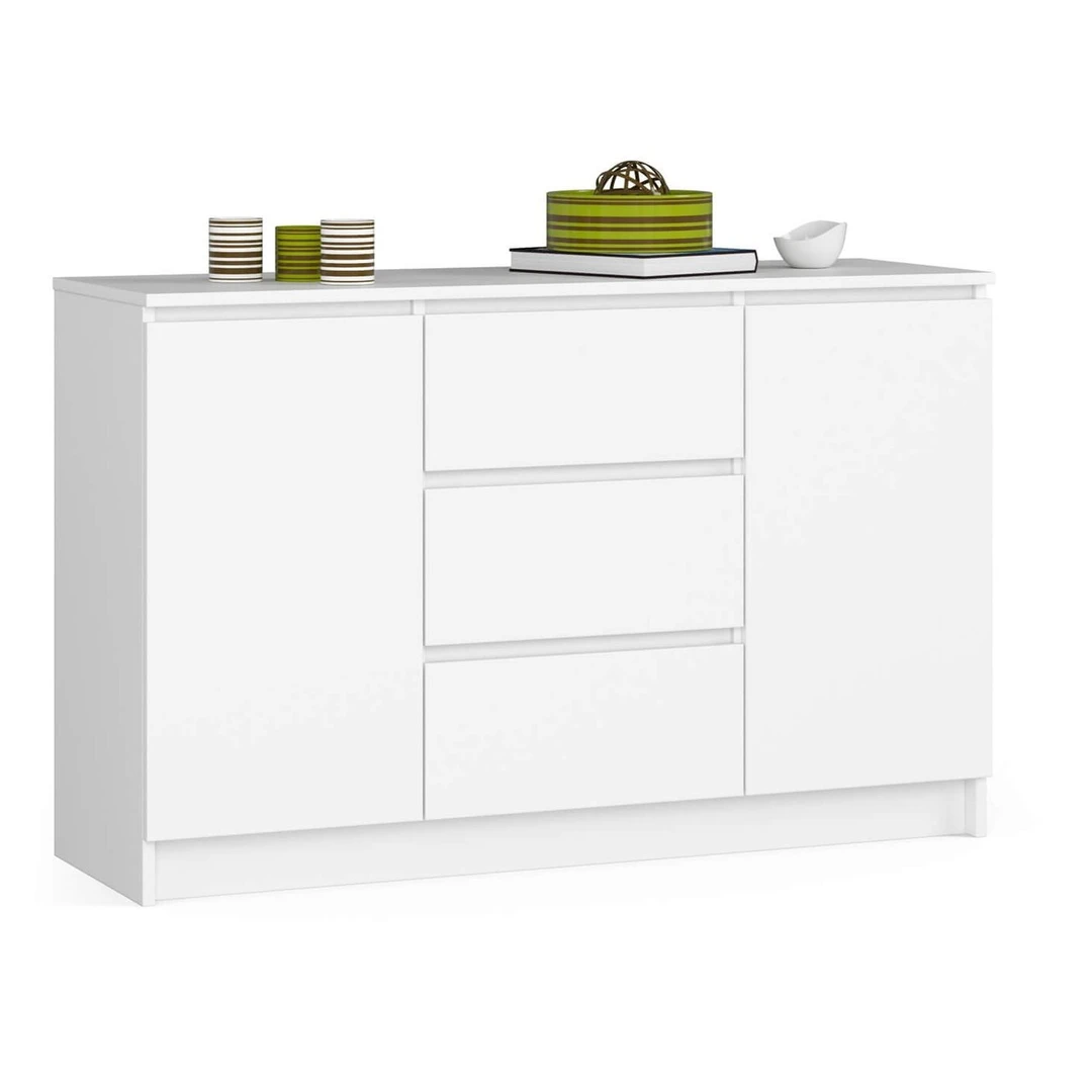 Aukštos kokybės laminuota komoda su atspariais stalčiais