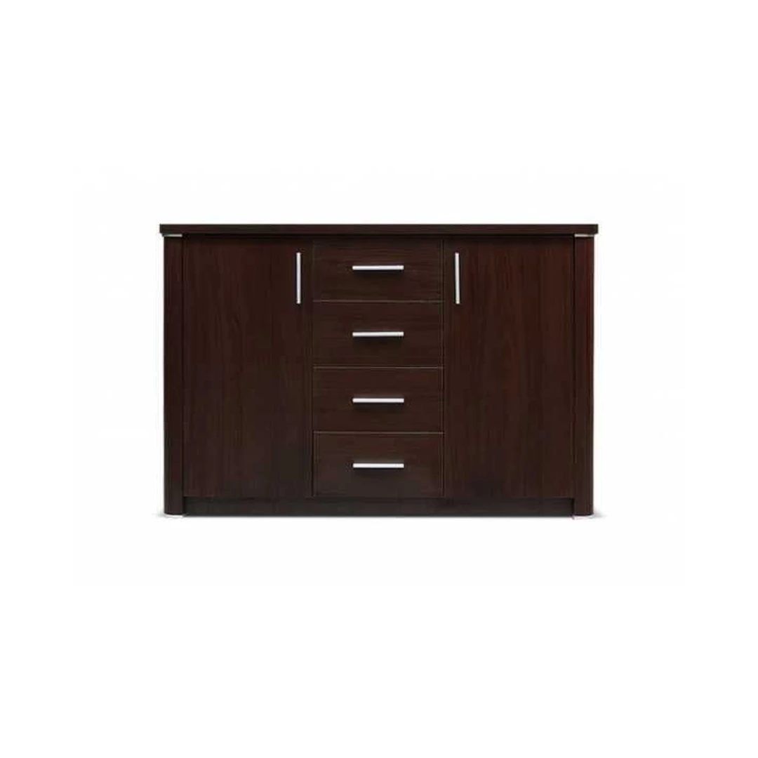 Elegantiška komoda LUX 2 AS, Wenge spalva, 133 cm