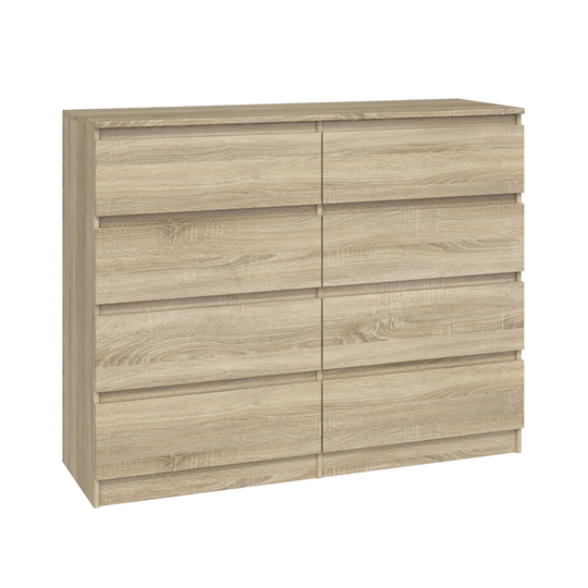 Ergonomiška 8 stalčių komoda su PVC apdaila