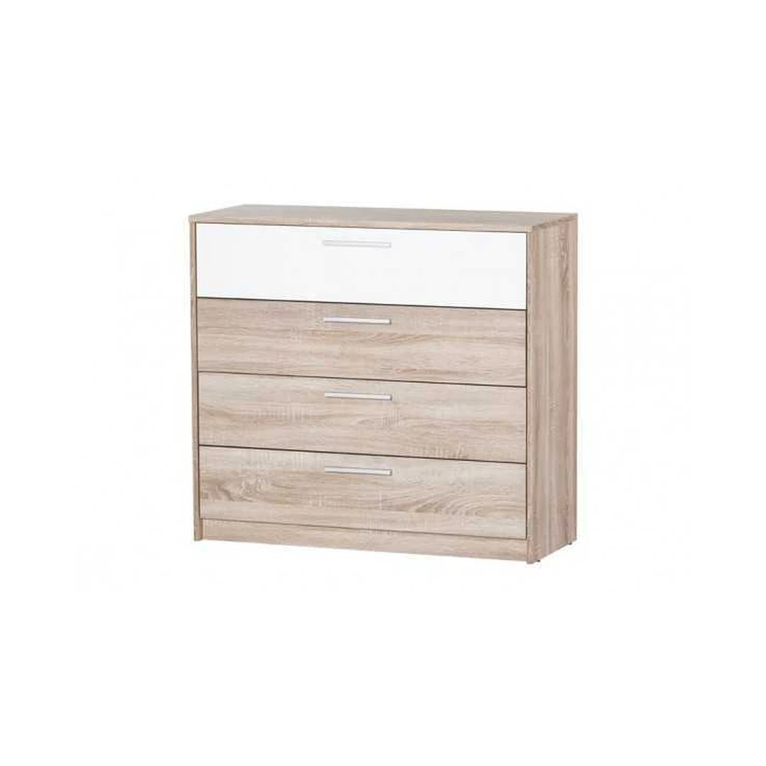 Elegantiška komoda MINA 06 su sidabrinėmis rankenėlėmis