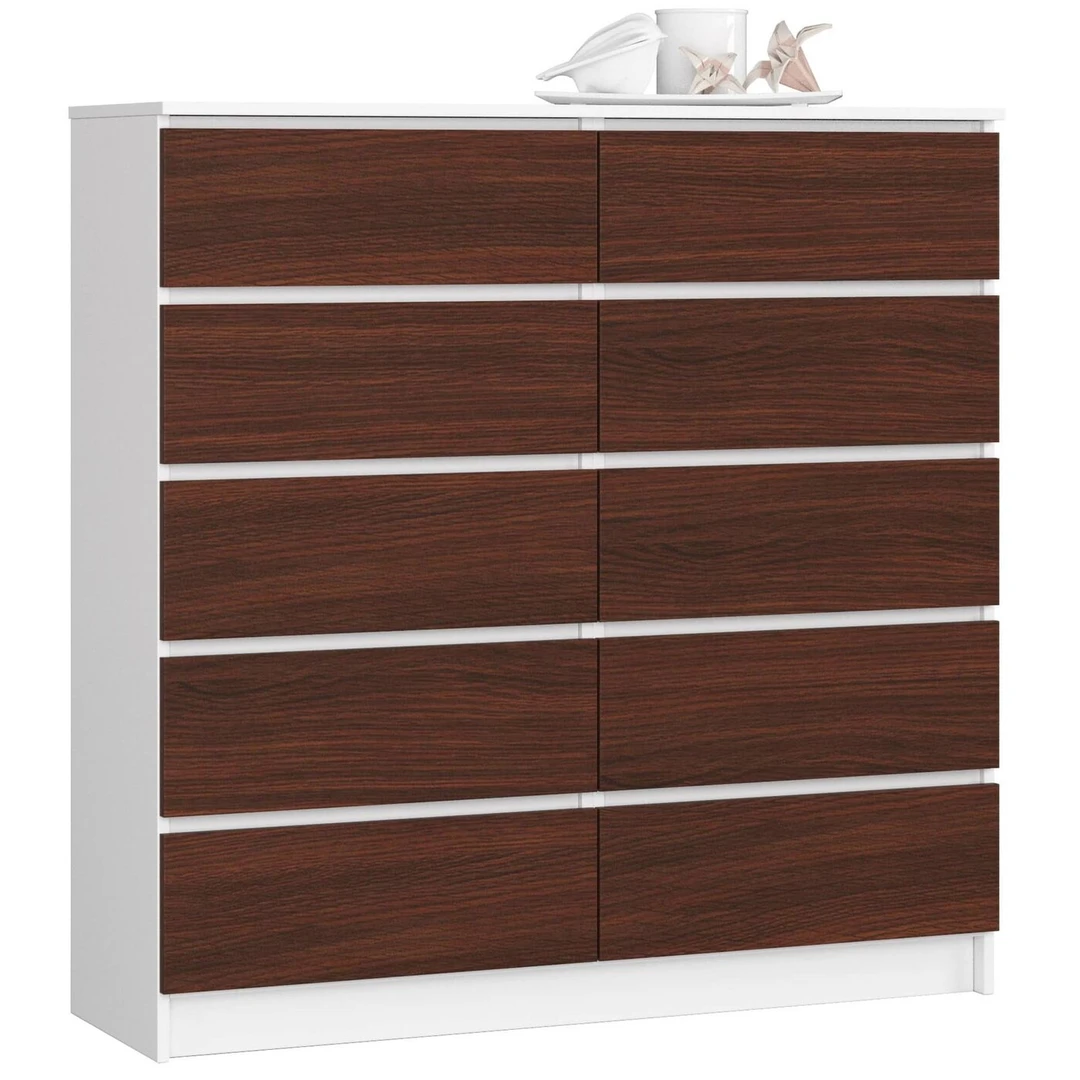 Stylinga komoda K 120 cm su 10 stalčių ir moderniu dizainu