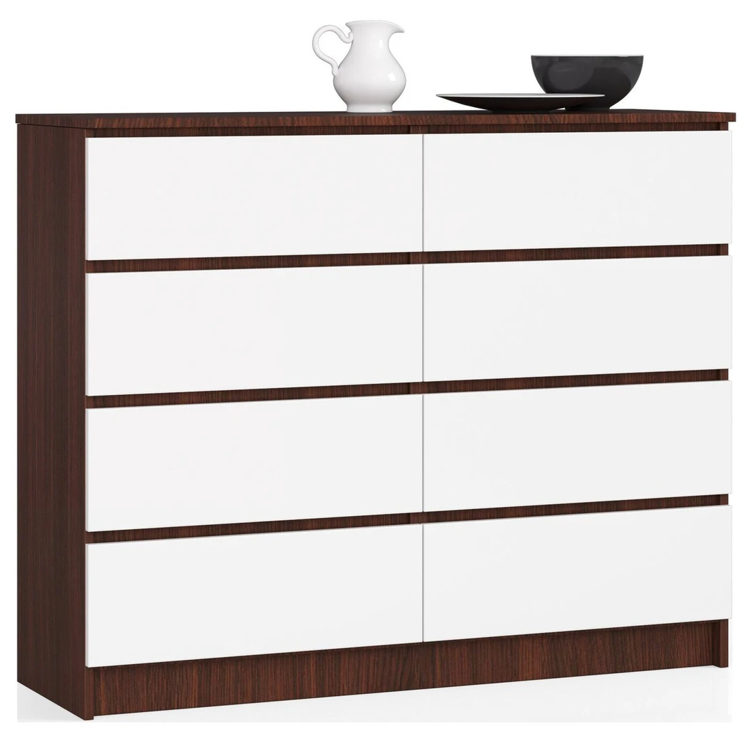 Graži kambario komoda su 8 stalčiais