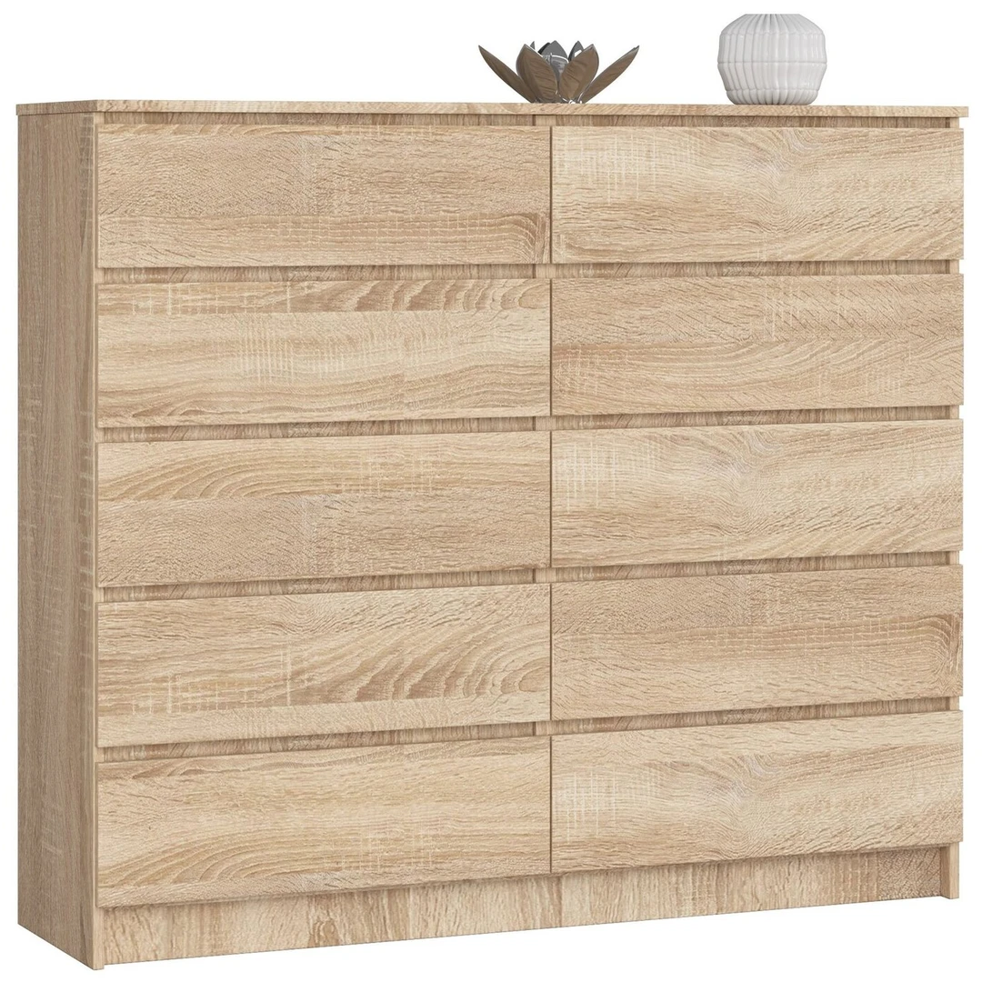 Madinga komoda K140 su 10 stalčių – puikus sprendimas jūsų erdvei