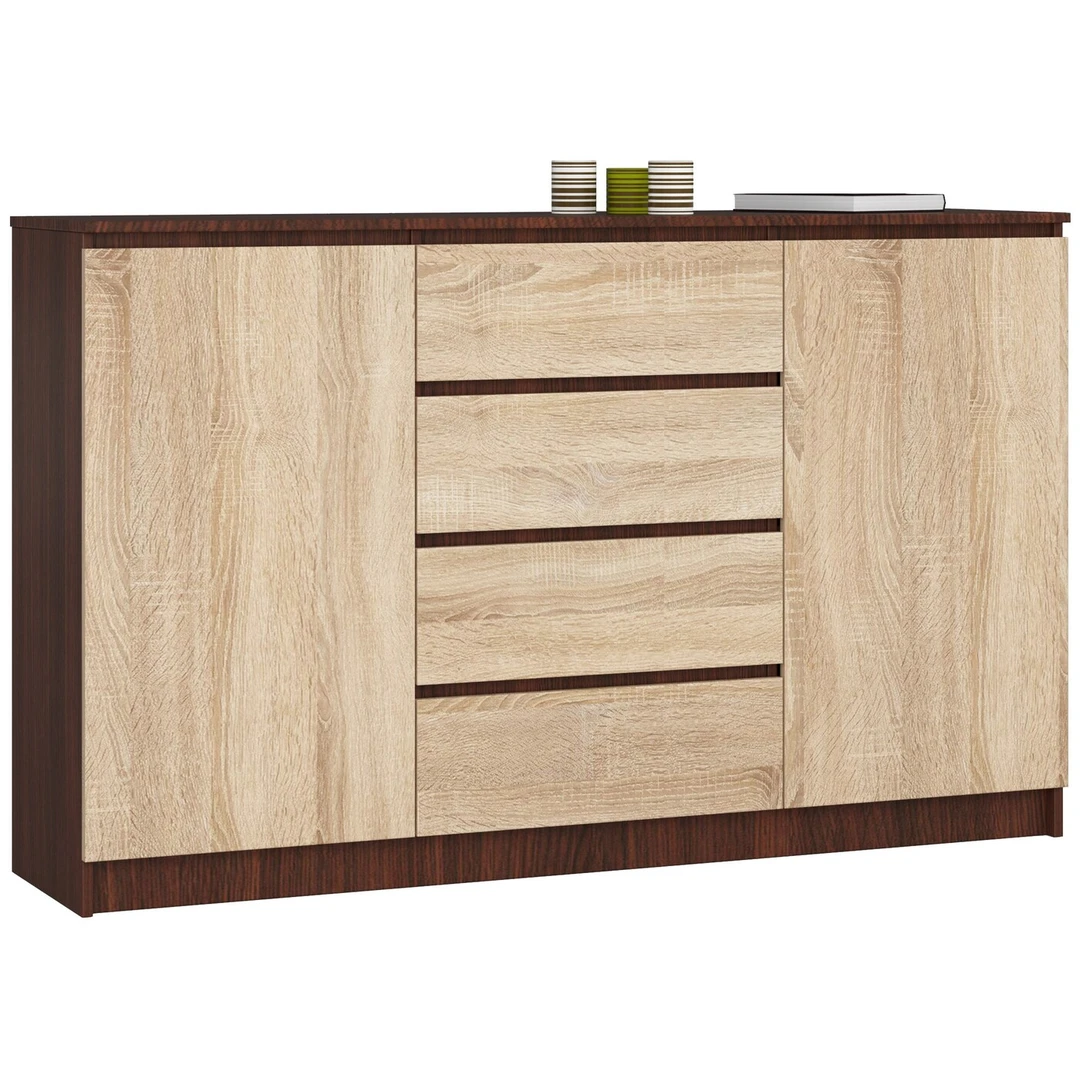 Elegantiška komoda K 160 cm su 2 durimis ir 4 stalčiais