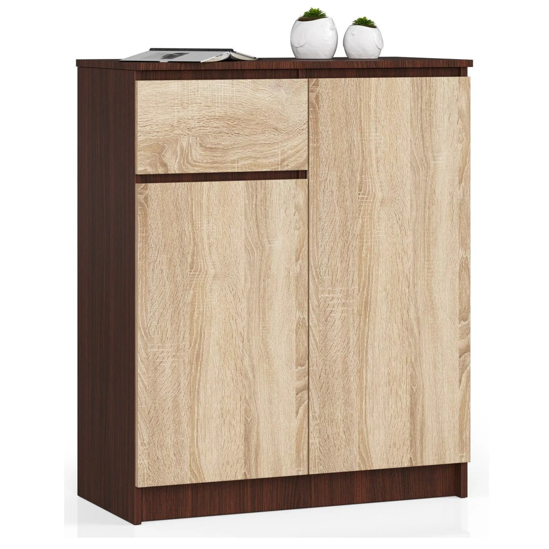 Stylinga komoda K 80 cm dviejų spalvų derinys