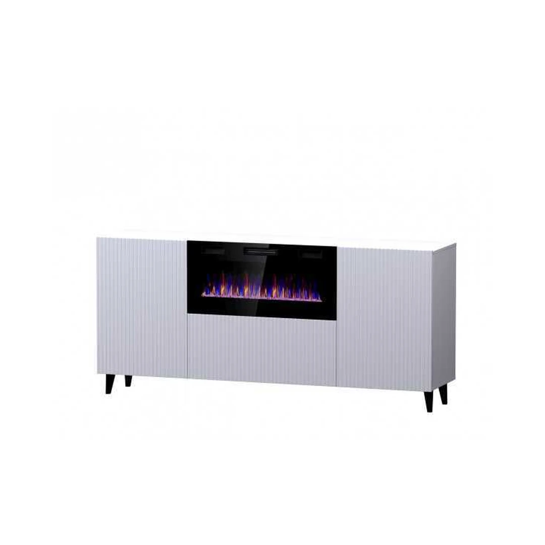 Moderni baltos komodos su juodomis kojomis