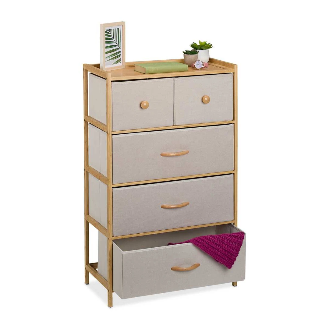 Komoda Relaxdays 10050138_127, 5 stalčiai, 58 × 94 × 32,5 cm - Komodos, šoninės spintelės
