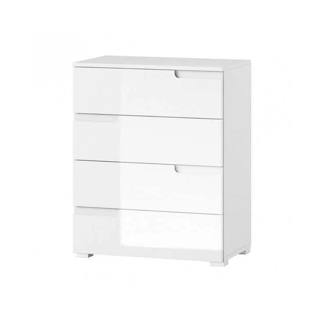 Modernus baltas stalas su ištraukamais stalčiais