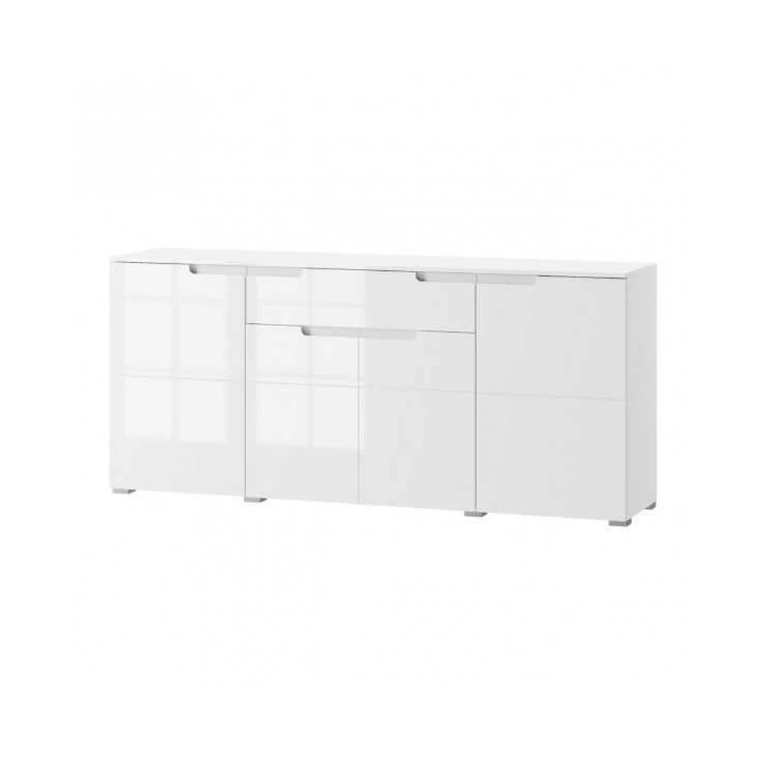 Modernus baltas spintos stalčius su pasukamomis durelėmis