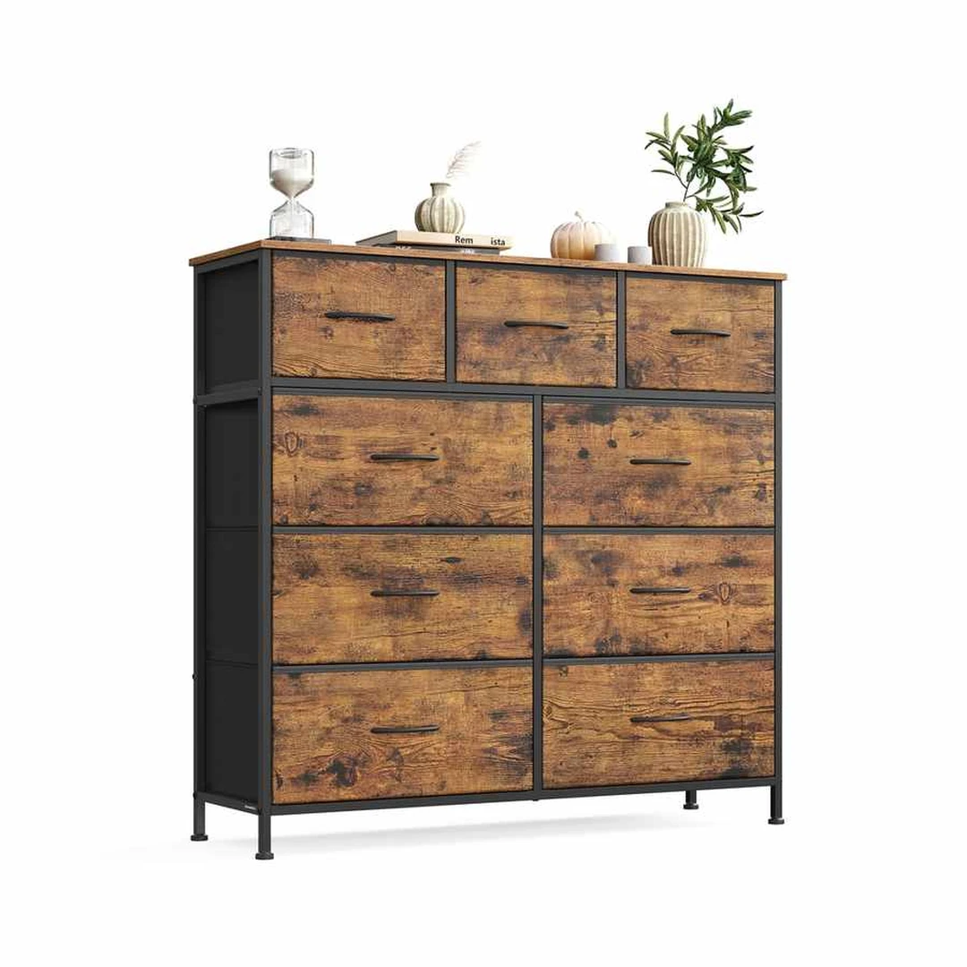 Komoda SONGMICS, 4 audinio stalčiai, 98,8 × 95,2 × 30 cm - Komodos, šoninės spintelės