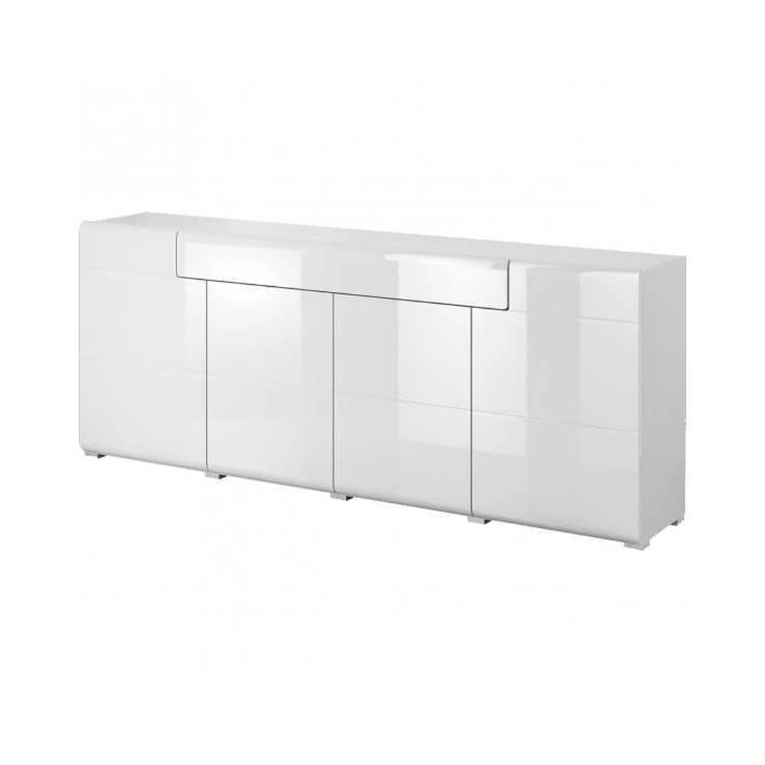 Šiuolaikiška 5 durų spinta su atidarymu paliečiant