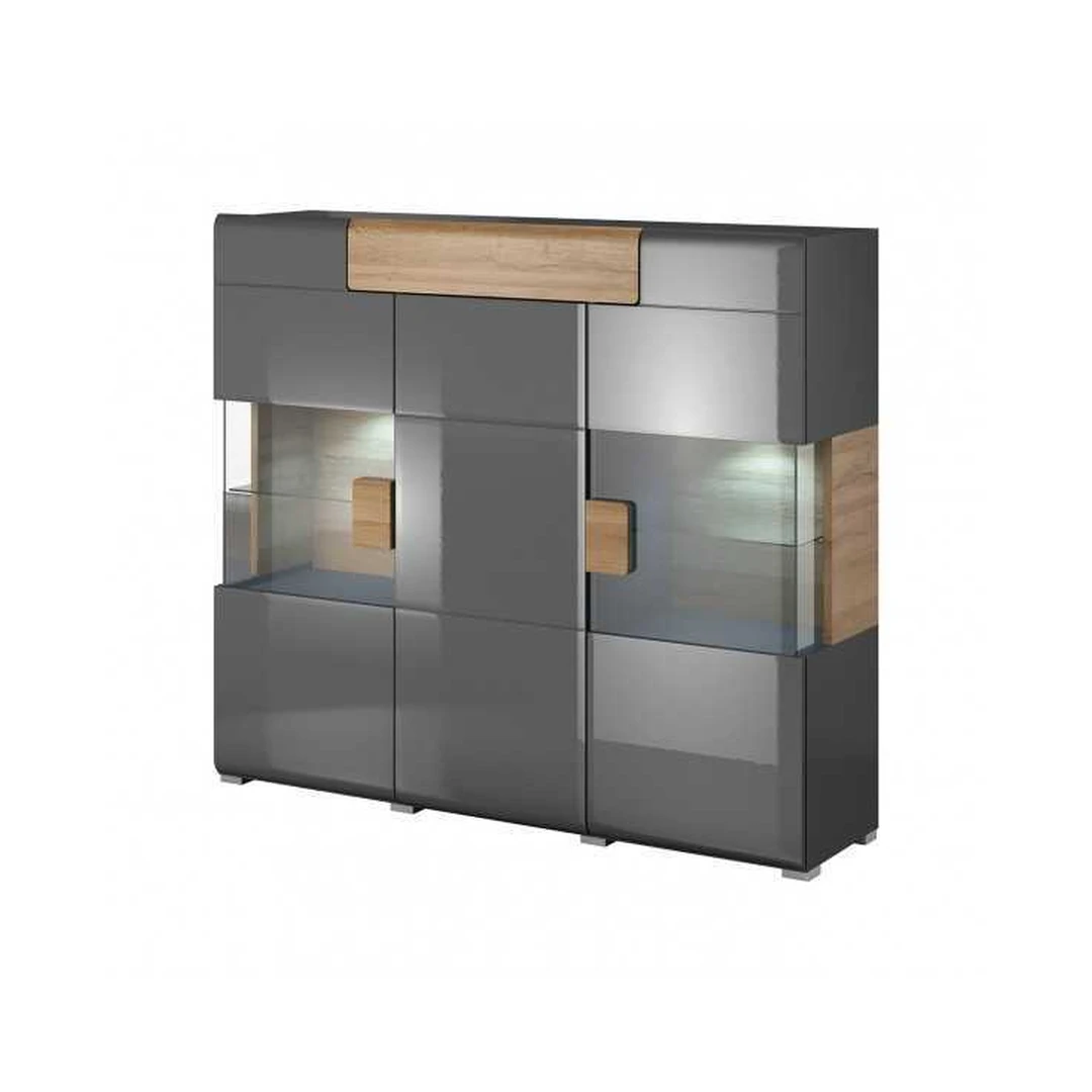 Moderni spinta su liečiamu atidarymu – 3 durys, 1 stalčius