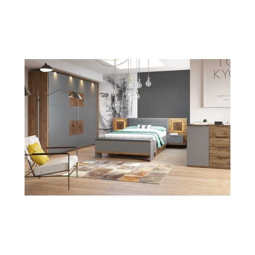 Luxury LIVOSA komplektas su apšvietimu ir chromuotais rankenėlėmis