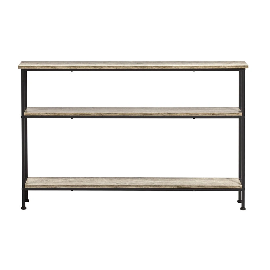 Konsolinis stalas 120x20x77cm., šviesiai rudos/juodos spalvos - Konsolės
