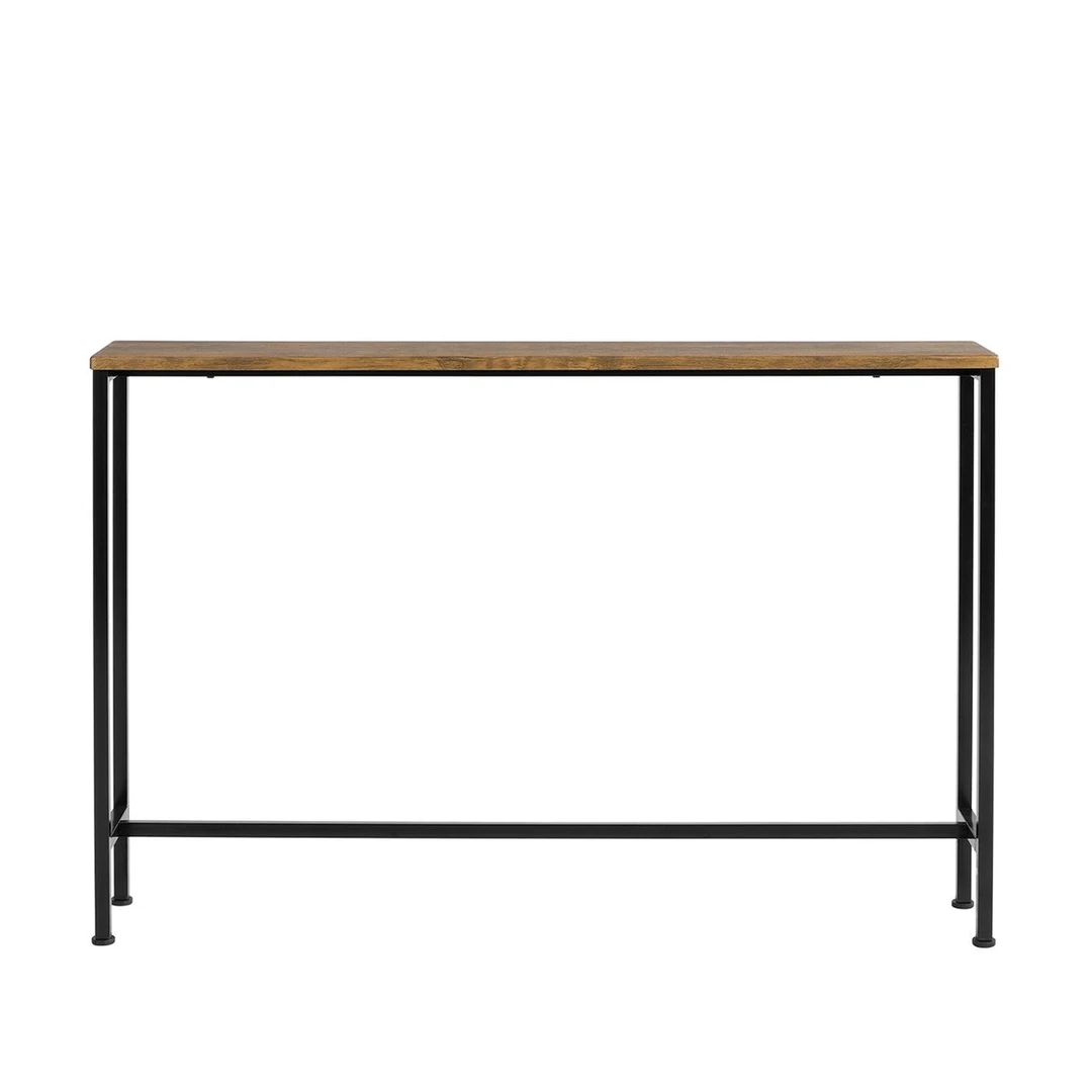 Konsolinis stalas 120x20x80cm., juodos/rudos spalvos - Konsolės