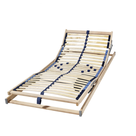 Motorizuotos 5 zonų lovos grotelės su buko medienos rėmu