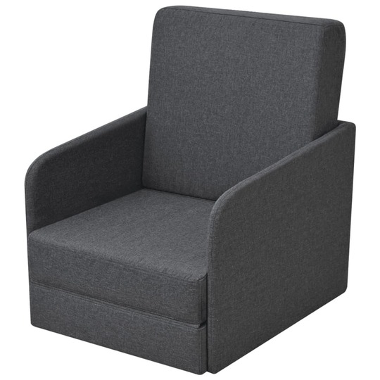 Krėslas-lova (tamsiai pilkas) - Foteliai