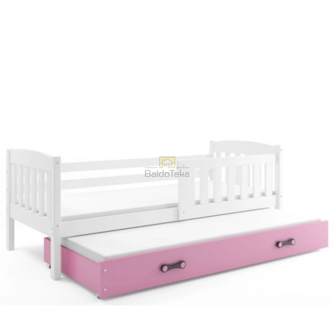 Ergonomiškas vaikiškas lovos komplektas su apsaugine tvorele