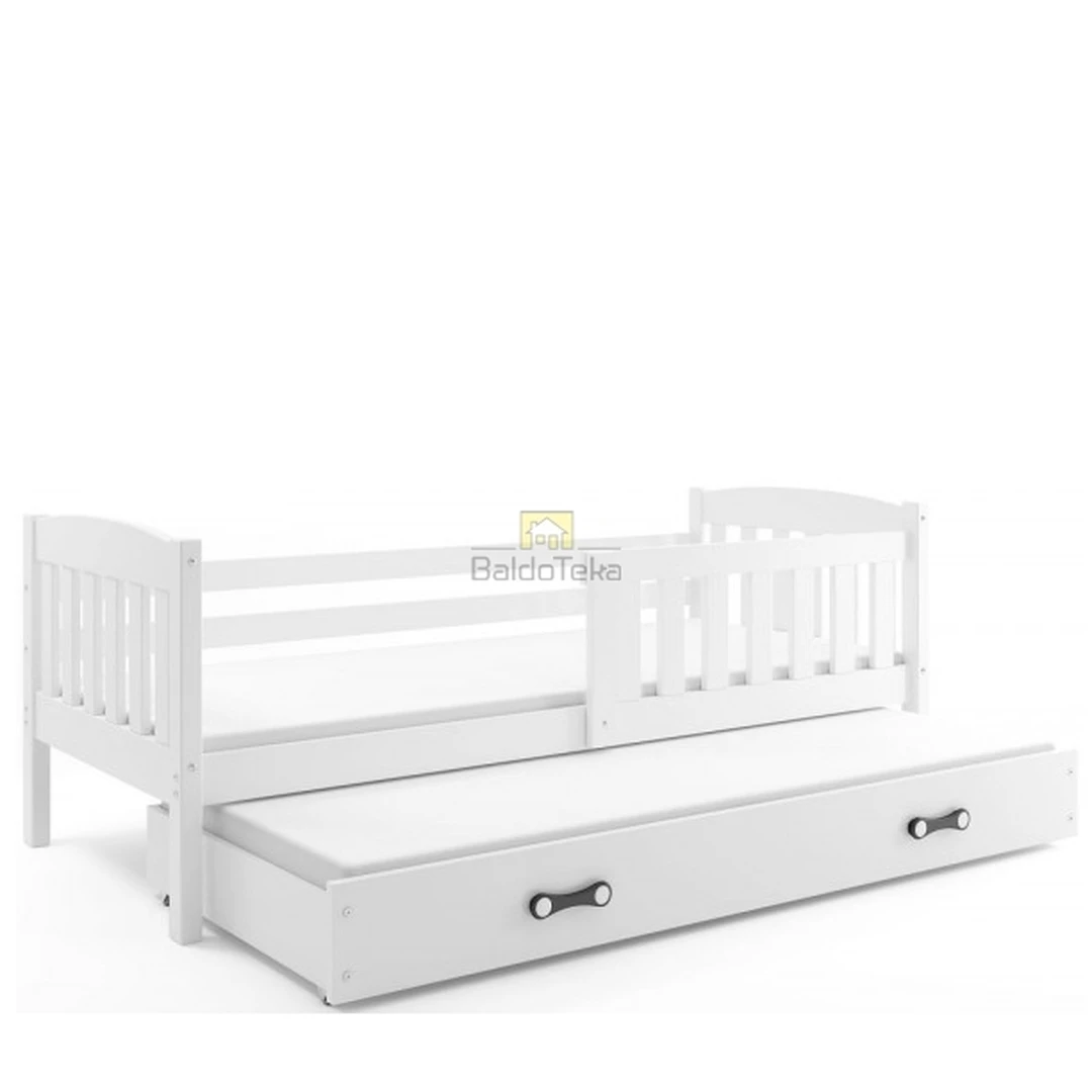 Ergonomiškas vaikiškas lovos rinkinys su apsaugine tvorele