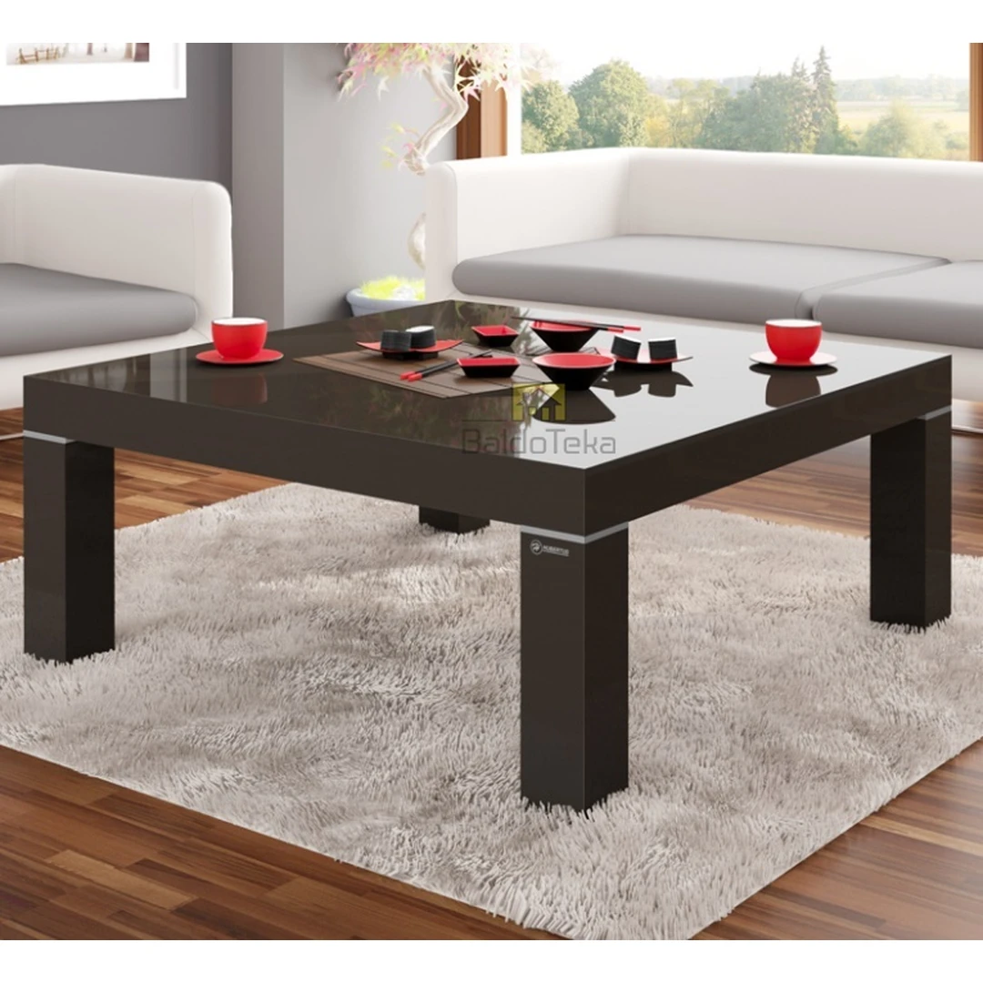 Premium MDF stalas – ruda blizgi, atsparus įbrėžimams ir UV