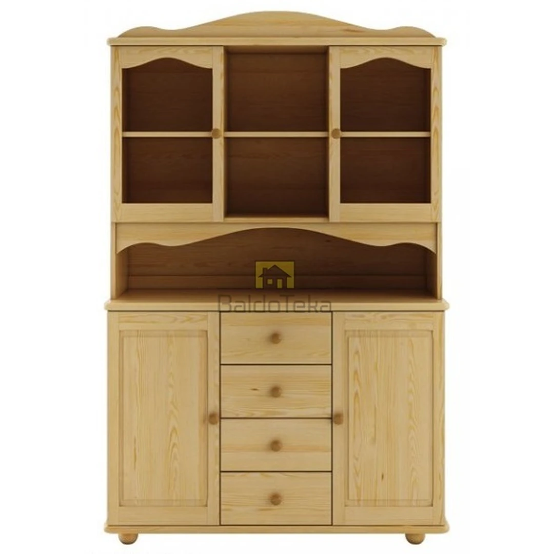 Ergonominė pušinė lova 118x190x47 cm