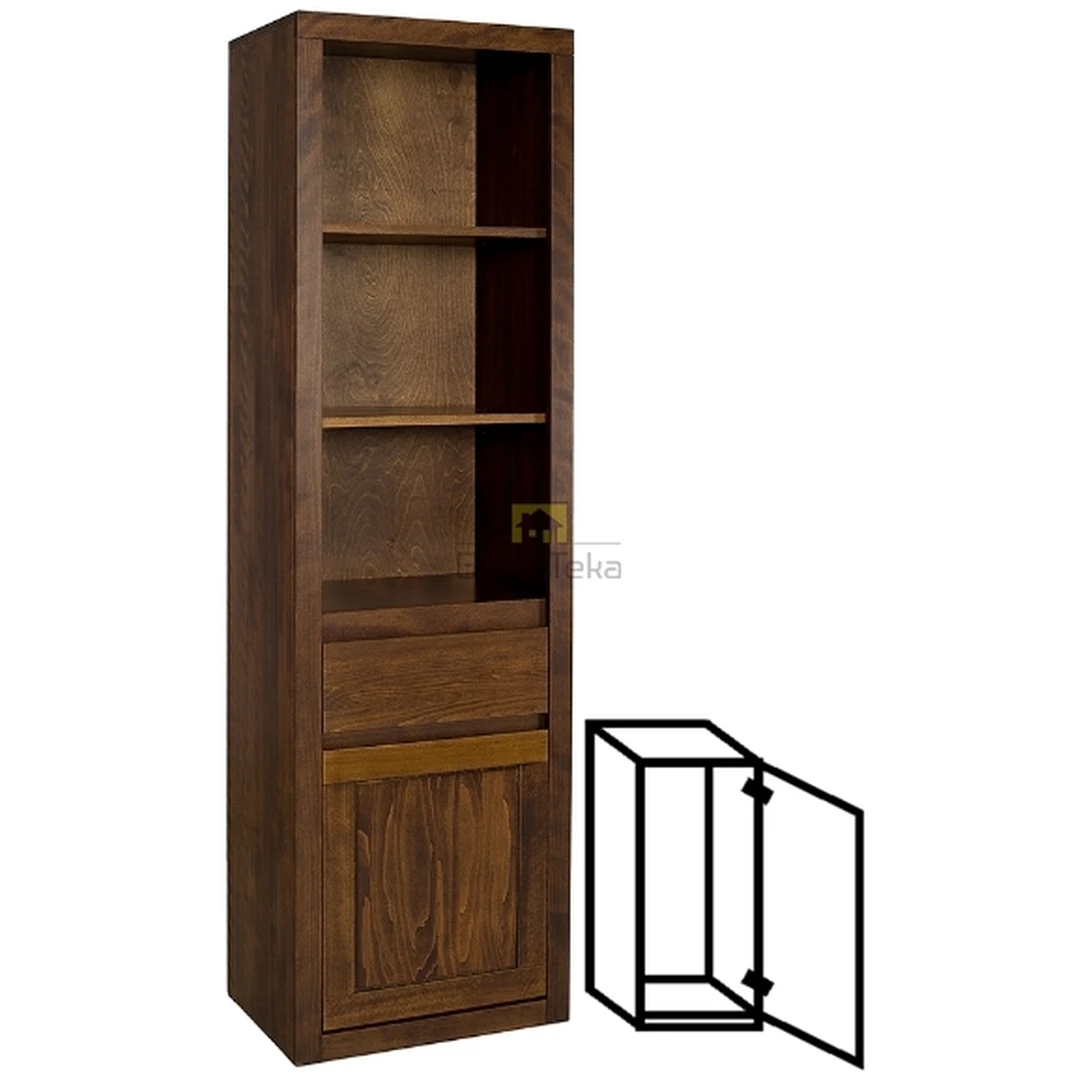 Natūralaus buko medžio spintelė – 56x190x41 cm