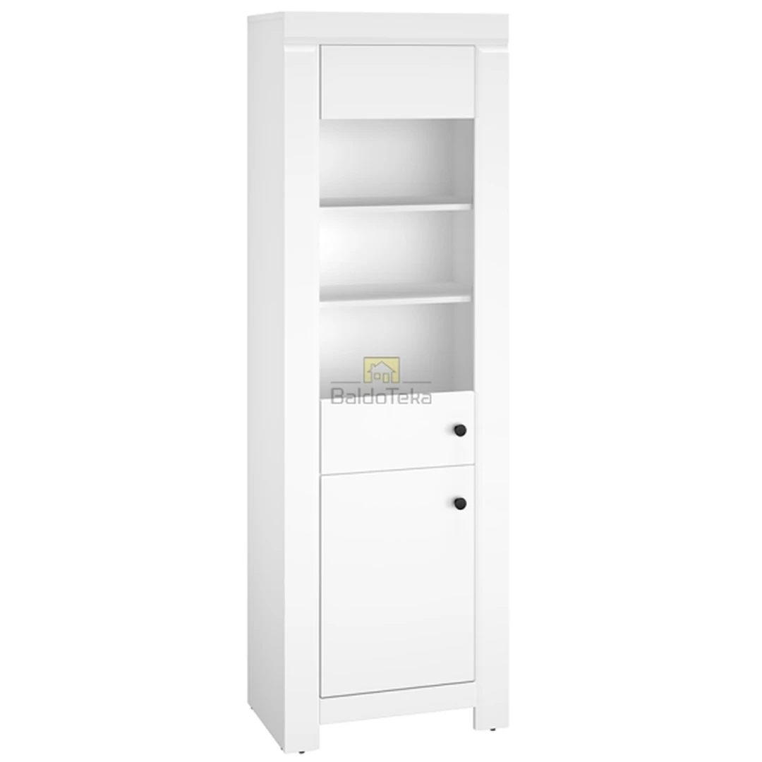 Šiuolaikiška balta matinė spinta su tylaus uždarymo sistema