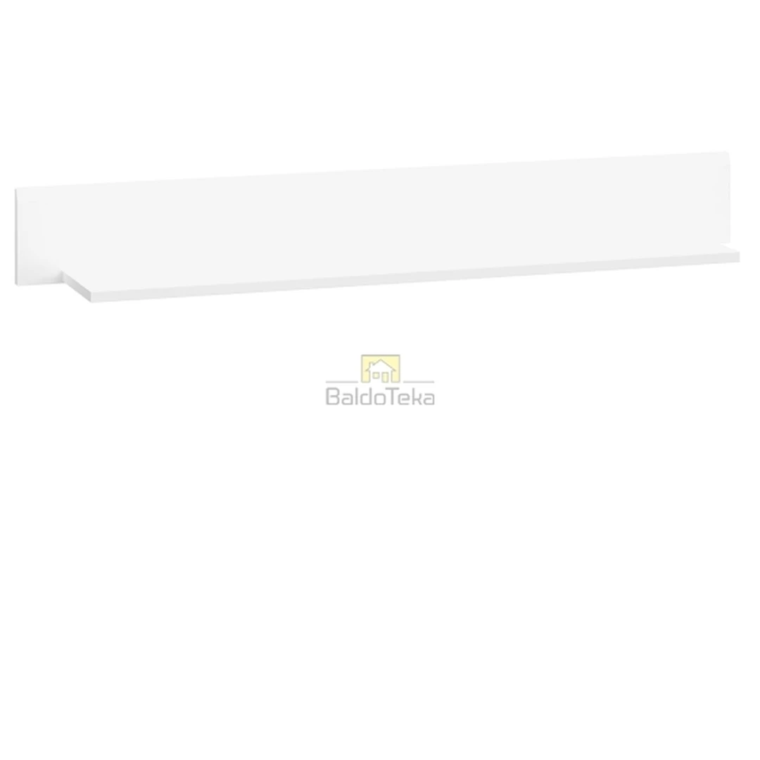 Moderni balta matinė lentyna 117x15x20 cm