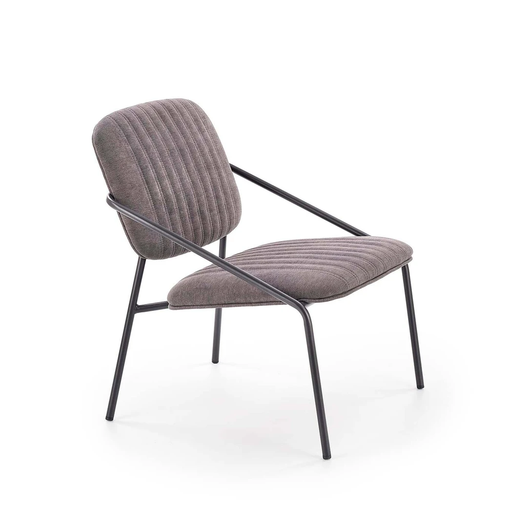 Ergonominė pilka sofos lova su minkštu audiniu ir plieno karkasu