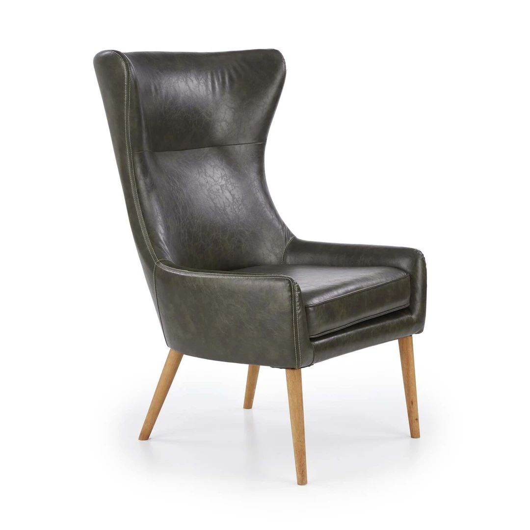 Ergonominė sofos lova tamsiai žalia su eko oda ir guma medžio masyvu