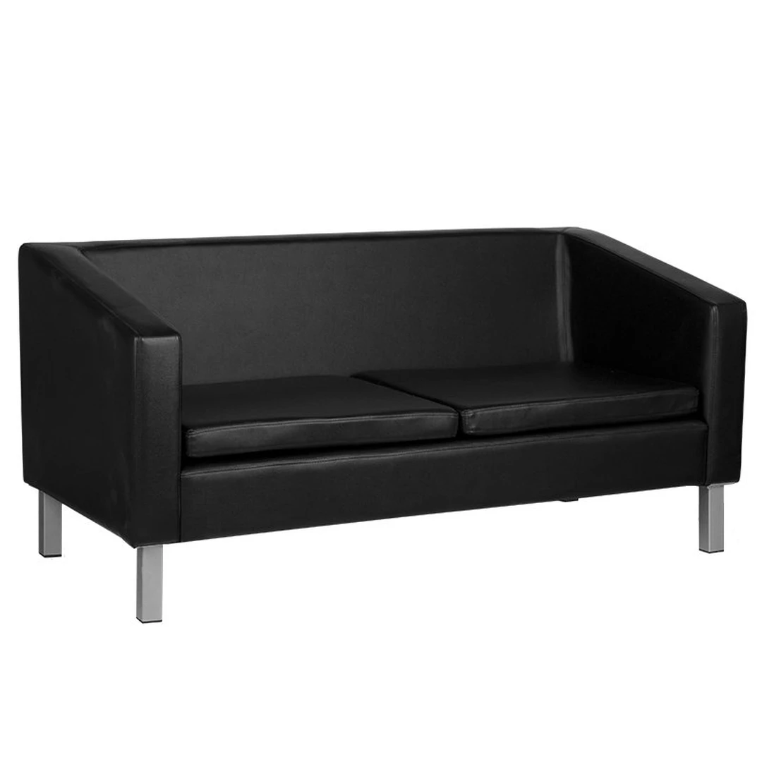 Juoda eko odos sofa laukimui iki 3 asmenų