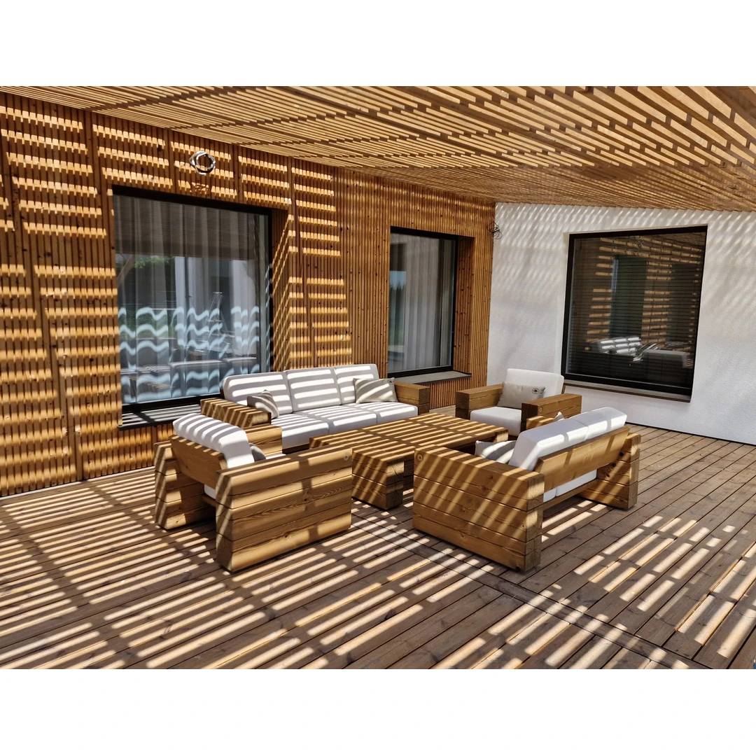 Lauko baldų komplektas ¦ TIMBER 3+2+1+1+stalas - Lauko baldų komplektai
