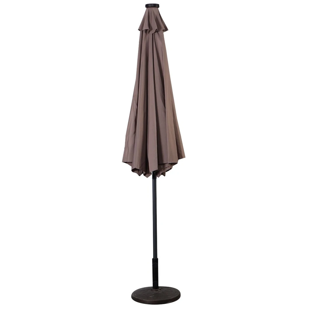 Lauko skėtis 300x253 cm rudas ir juodas