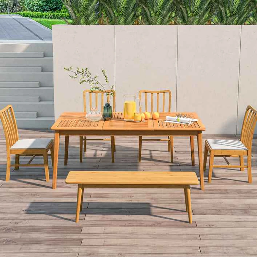 Lauko stalas, 6 asmenims, 170,18 × 76,2 × 88,9 cm - Stalai
