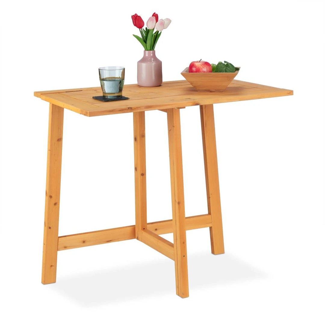 Lauko stalas Relaxdays 10038659.0, 1–2 žmonėms, Ruda, 80 × 73 × 50 cm - Stalai