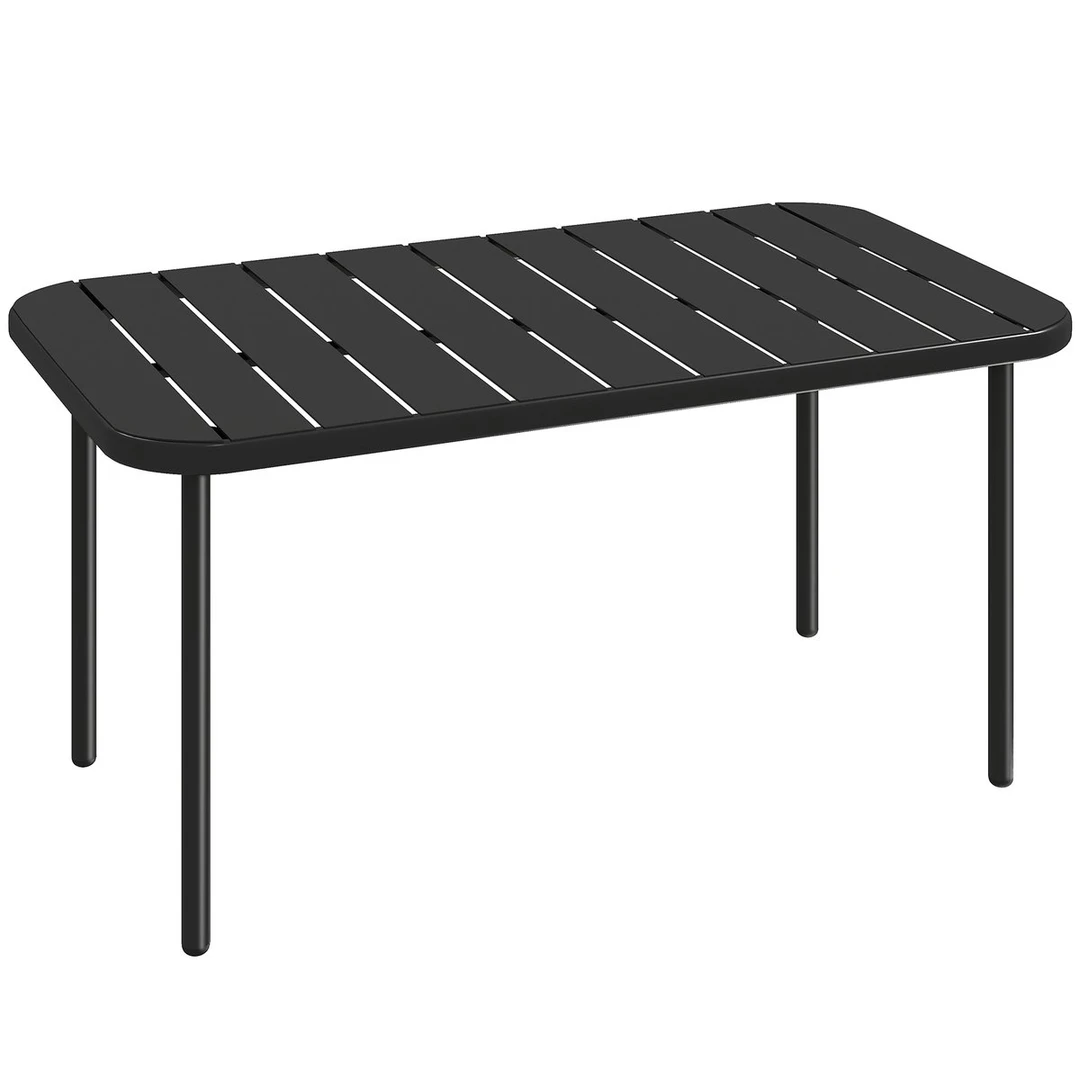 Lauko staliukas, Juoda, 90 × 43 × 50 cm - Stalai
