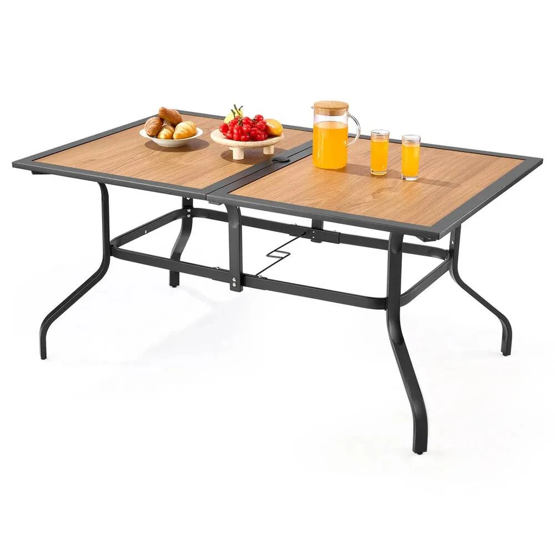 150 cm lauko stalas 4-6 asm. medienos imitacija