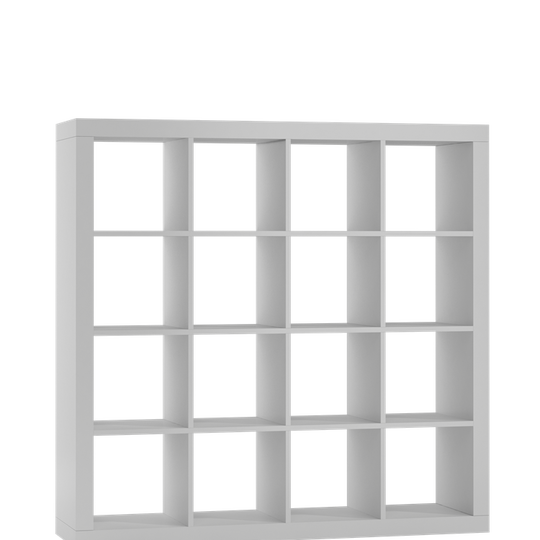 Balta atvira lentyna su 16 skyrių – tvirta ir patvari