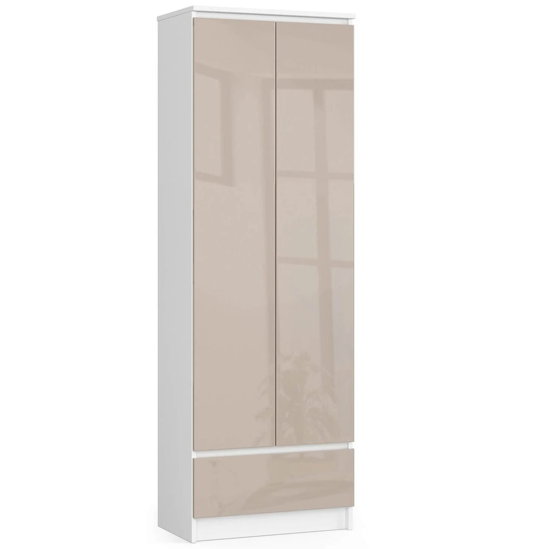 Moderni biuro lentyna baltos ir kapučino spalvų