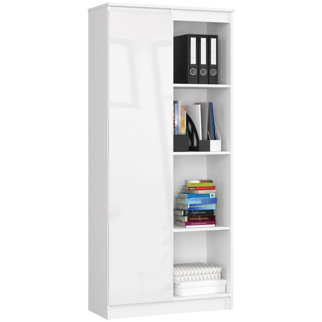 Baltos spalvos skandinaviško stiliaus biuro spinta – elegančios kokybės sprendimas