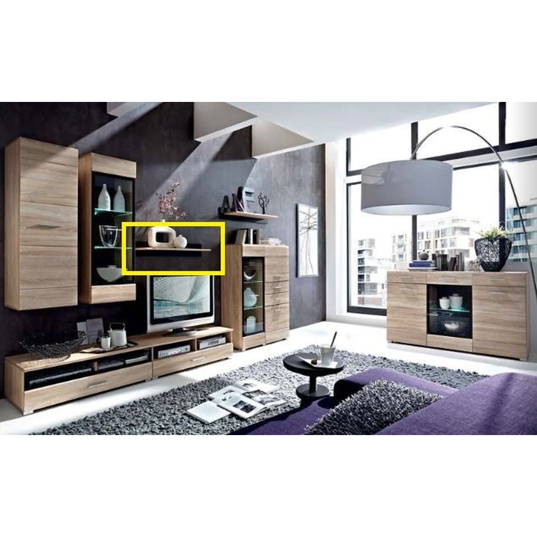 Subtilaus stiliaus ąžuolo sonoma spalvos baldas