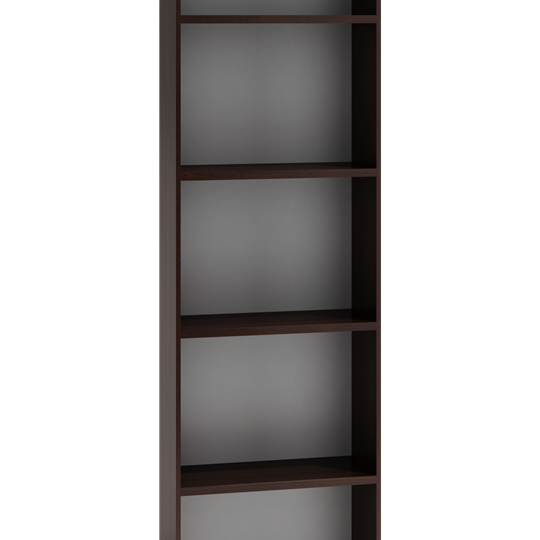 Atvira lentyna iš MDP su PVC briaunomis, tamsiai ruda (wenge)