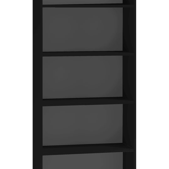 Moderni juoda atvira lentyna