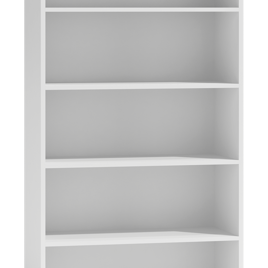 Moderni balta atvira lentyna iš MDP su PVC briaunomis