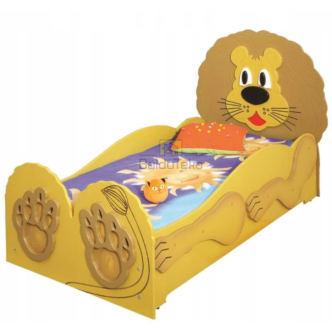 Ergonomiška medinė lova su tvirtomis grotelėmis