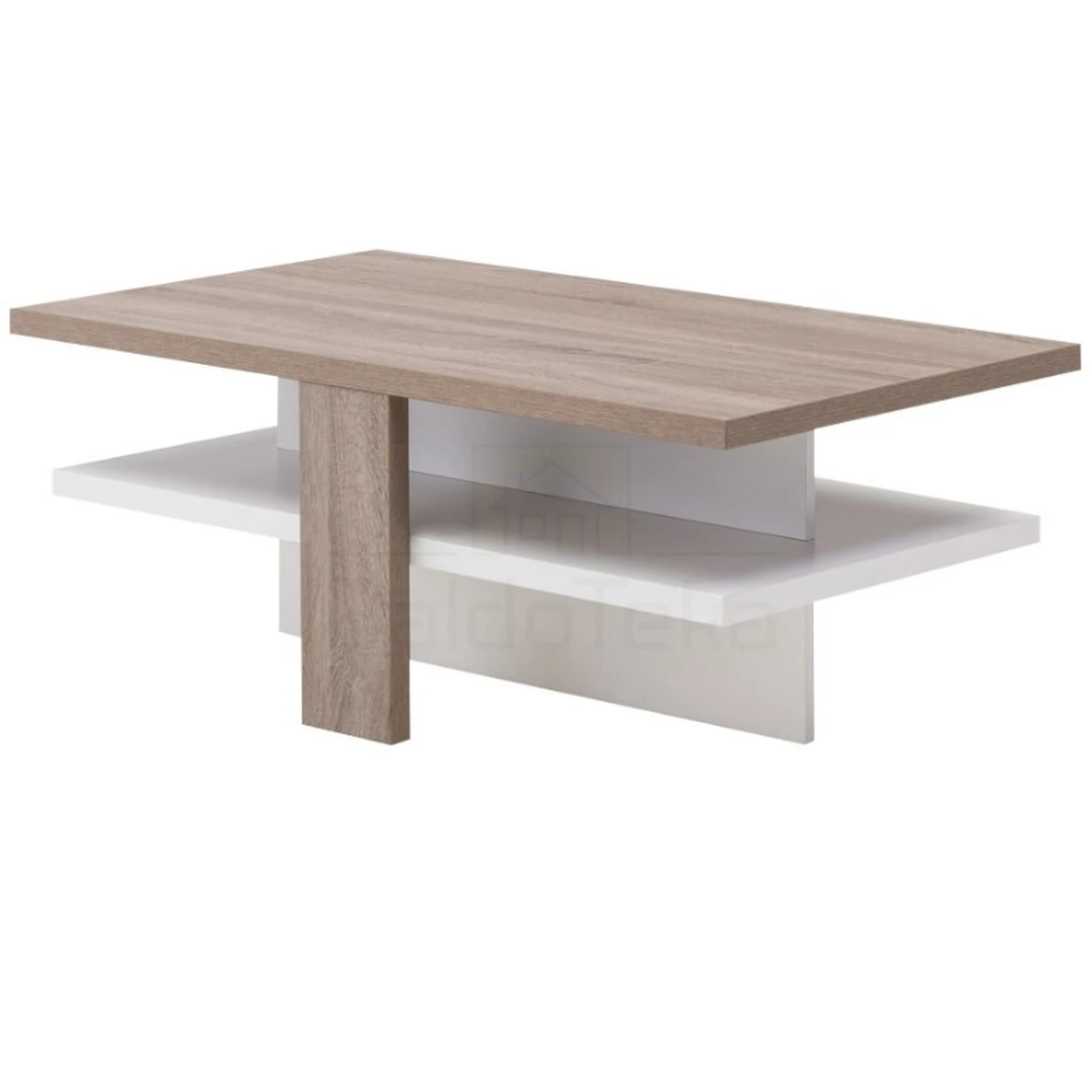 Elegantiškas triufelinio ąžuolo ir baltos blizgės spintos