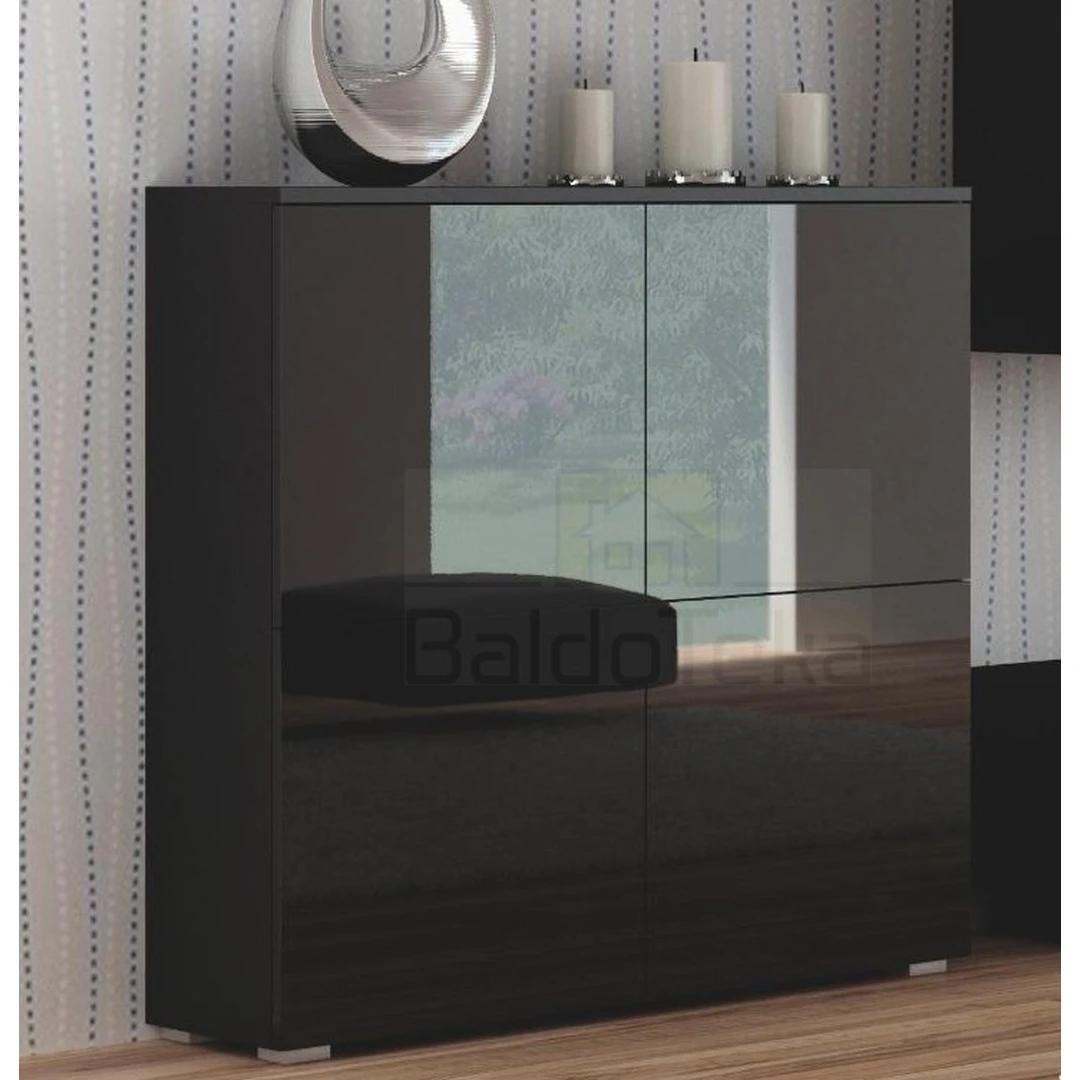 Juodi blizgūs fasadai su Push&click sistema