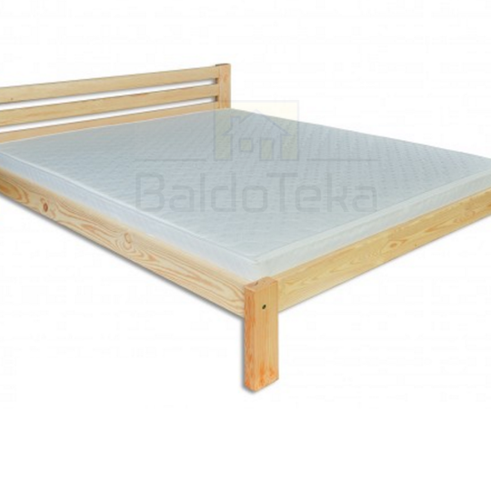 Ergonomiška 140x200 cm lova iš natūralios pušies