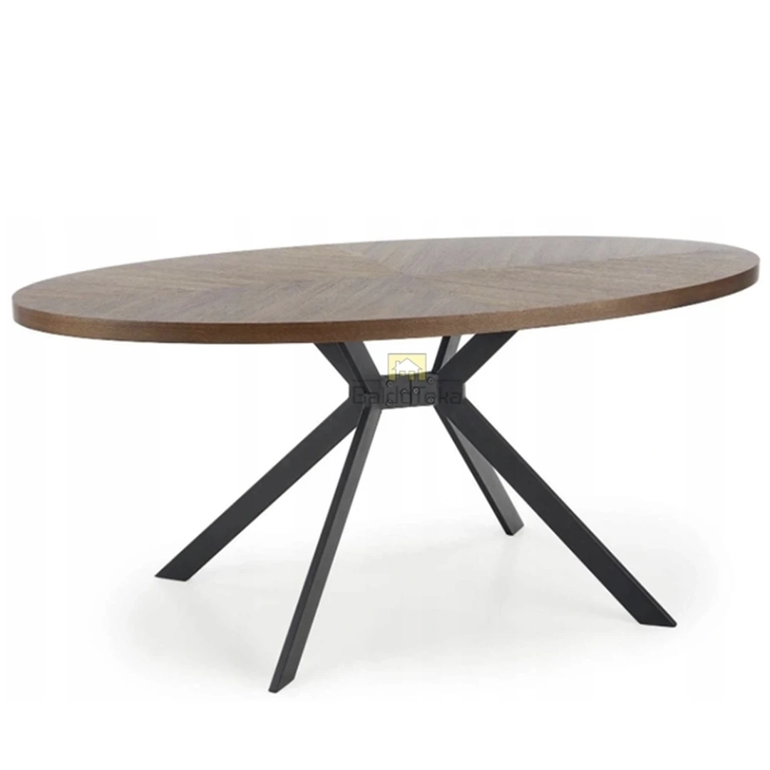 Šiuolaikiška spintelė riešuto ir juodos spalvos