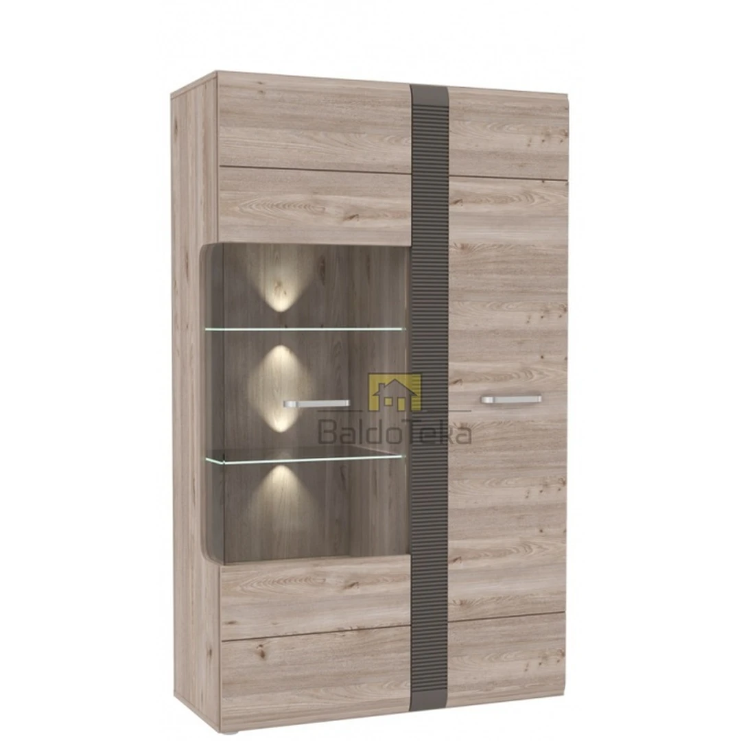 Įspūdingas Nelson ąžuolo spintos su pilka matine apdaila